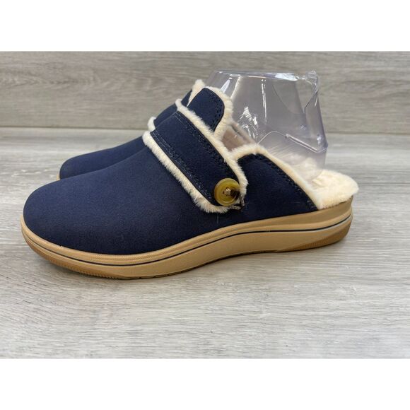 Clarks Breeze Cross Women's Mule Clog Slipper Slip-On Leather US 6 Blue Shoes - Picture 5 of 11